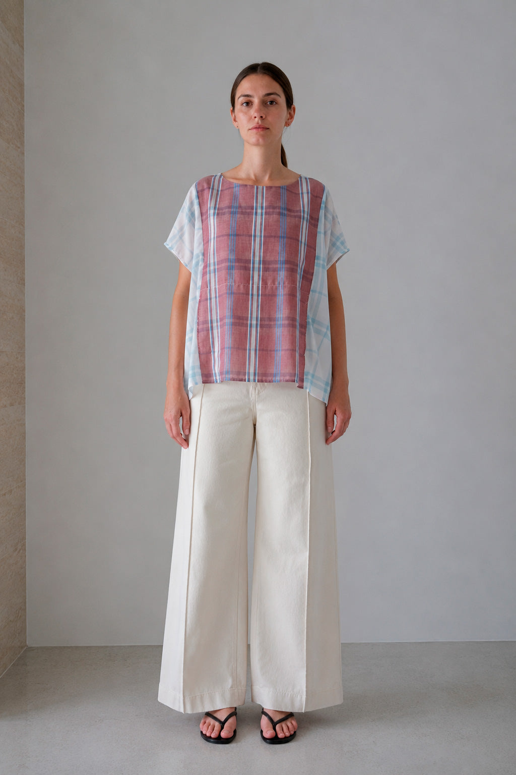 Abelar blouse without the scarf, full-length front view
