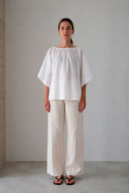 Blusa Valenza blanca, vista frontal completa