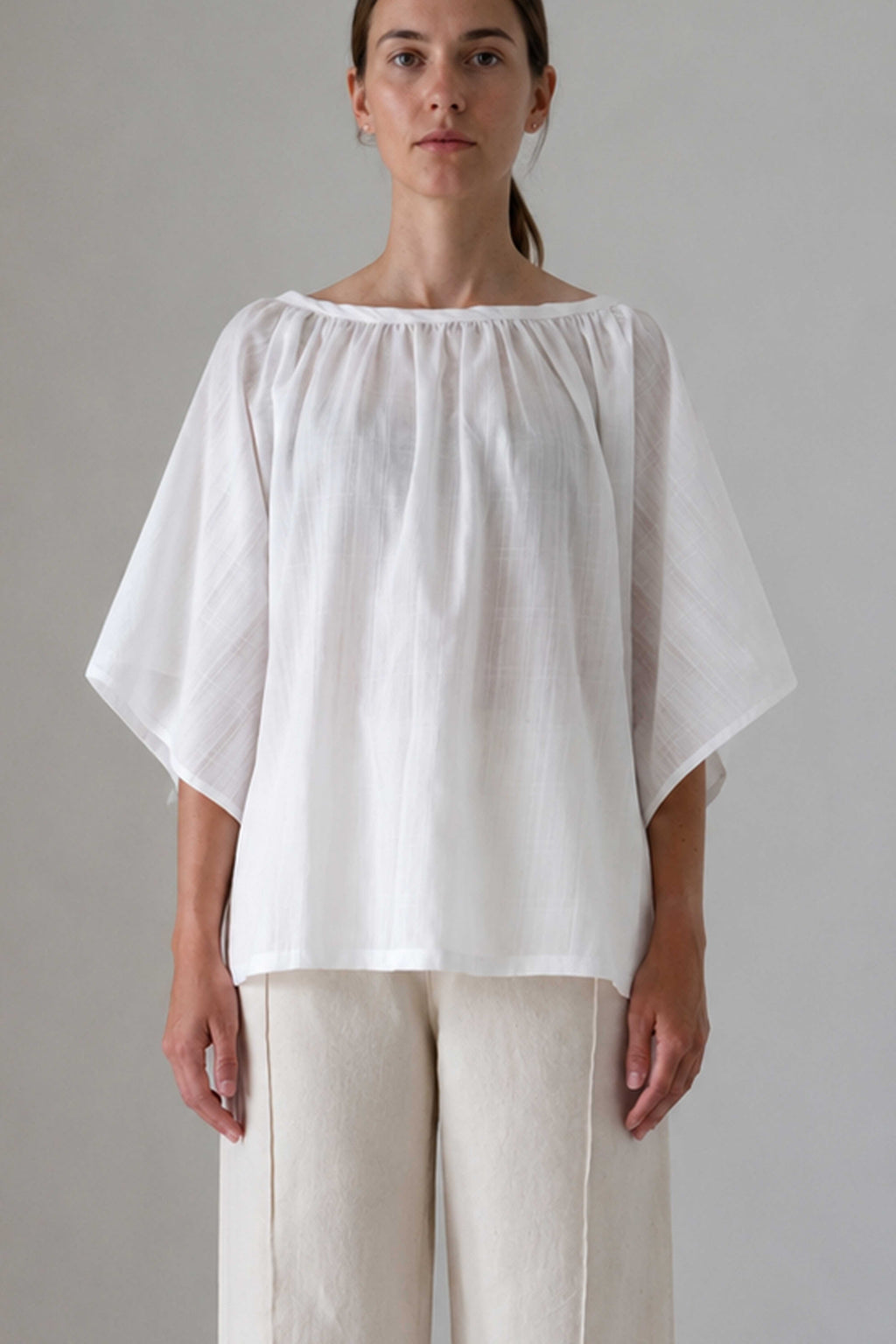 Blusa Valenza blanca, vista frontal