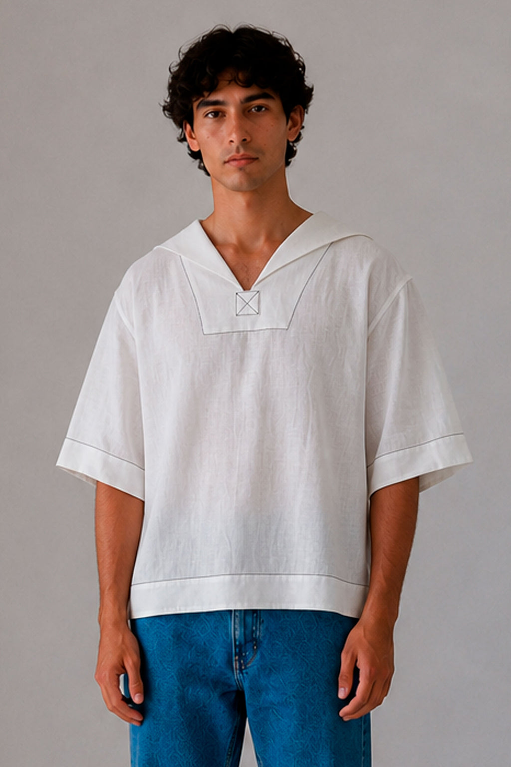 Camisa Norte blanca, vista frontal