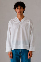 Laxe shirt in white, front view